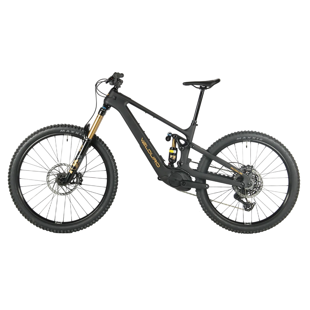 Velduro Rogue R mid-pivot, i-track patented, full carbon e-MTB powered by the&nbsp;DJI Avinox drive system
